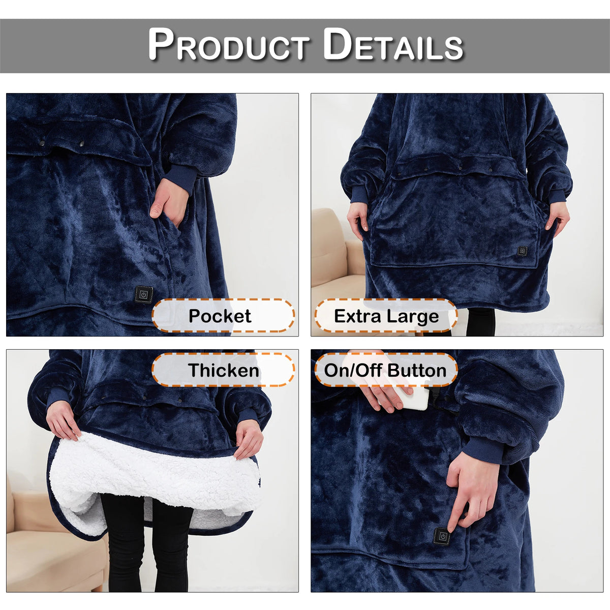 Electric Warmth Hoodie Blanket