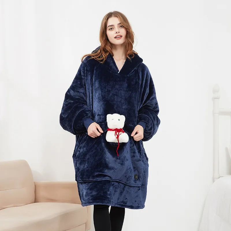 Electric Warmth Hoodie Blanket