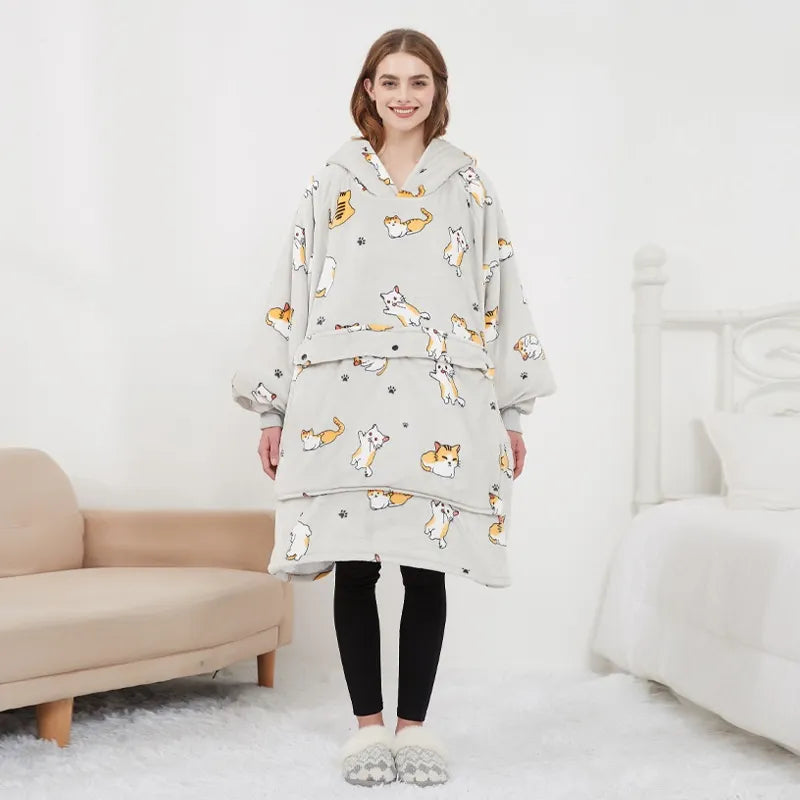 Electric Warmth Hoodie Blanket